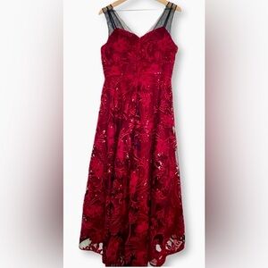 Badgley Mischka Lace Overlay Dress | 0 | NWOT